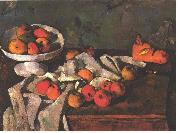 Paul Cezanne life with a fruit dish and apples USA oil painting artist